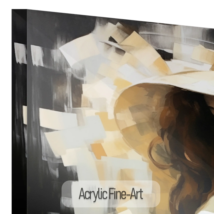 Stille Kontemplation | Subtilt og Seren Portræt i Stilfuld Kunstramme