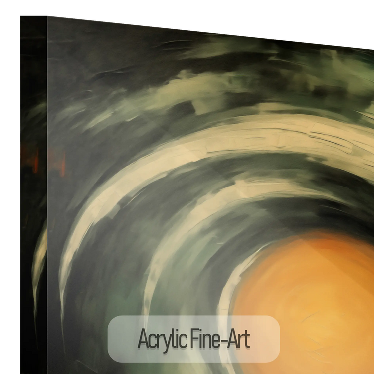 Mystic Solaris | Impression d'art abstrait sur le mystère solaire en teintes sombres