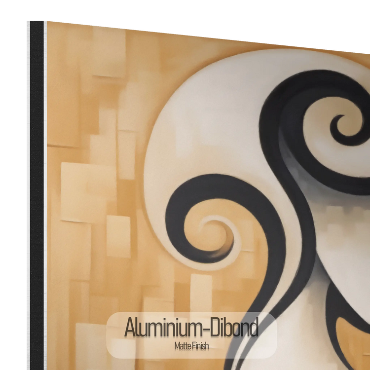 Melodiska konturer | Abstrakt kubistiskt cellofigur på modern konsttyg