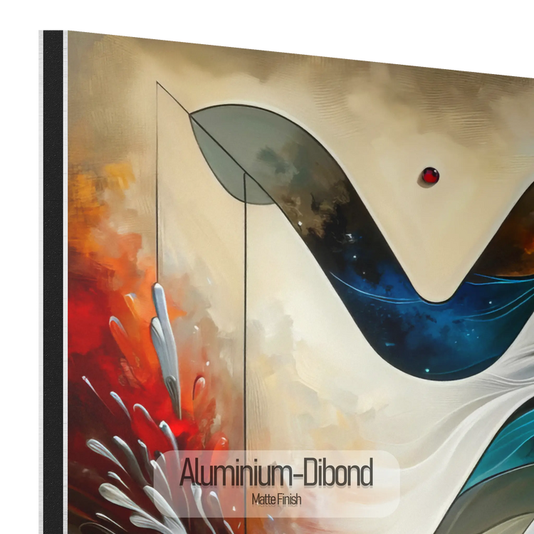 Stjernetegn Vandmand med Granat Fødselssten i Moderne Kunstramme