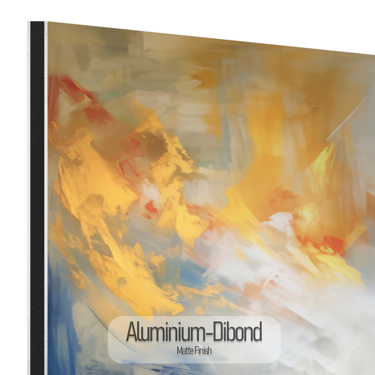 Sueños Dorados | Imaginación Dorada y Azul en Marco de Arte