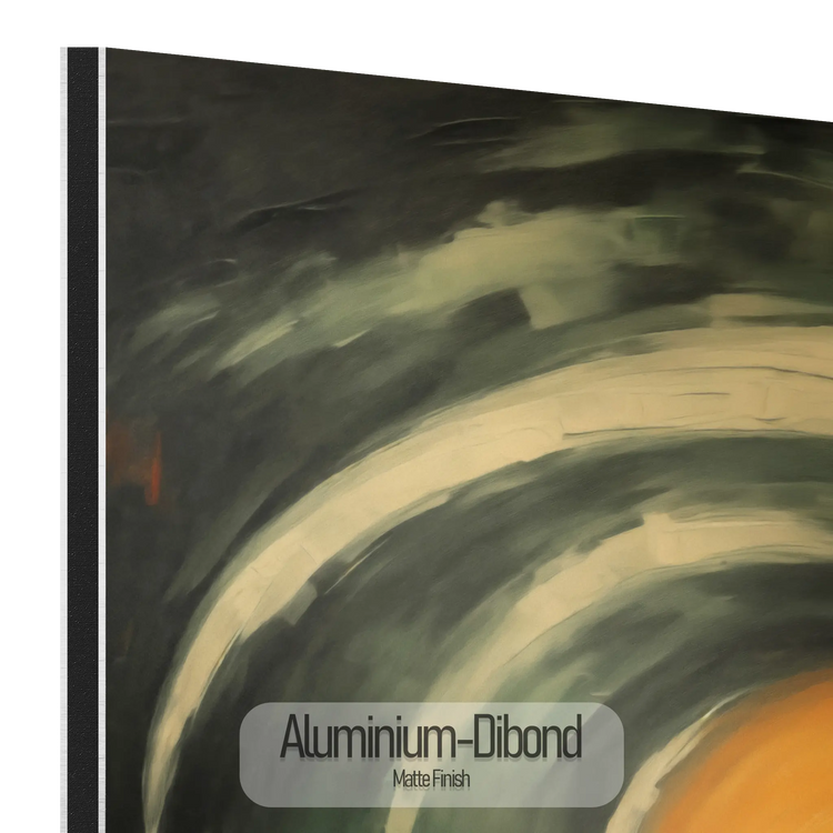 Mystic Solaris | Impression d'art abstrait sur le mystère solaire en teintes sombres