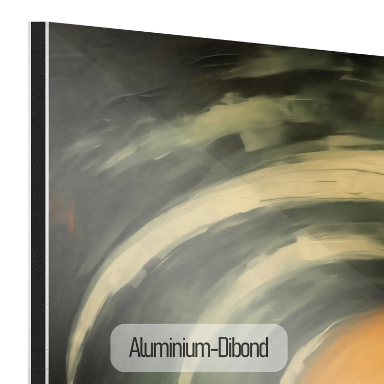 Mystic Solaris | Impression d'art abstrait sur le mystère solaire en teintes sombres