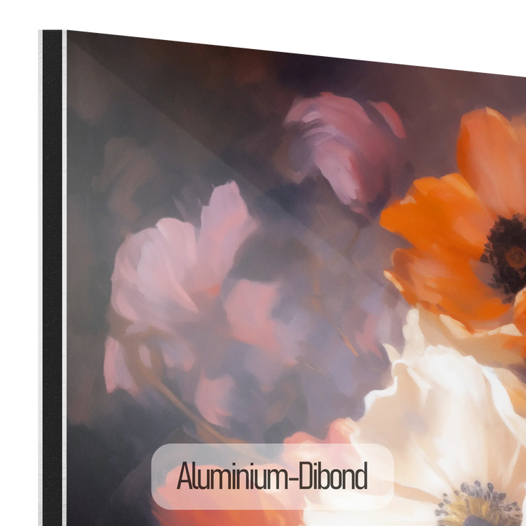 Wilde Blumen in Blüte | Lebendige Blüte von Feldblumen auf Kunstrahmen