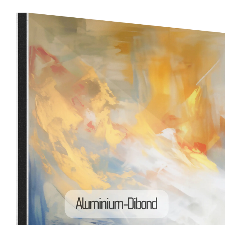 Sueños Dorados | Imaginación Dorada y Azul en Marco de Arte