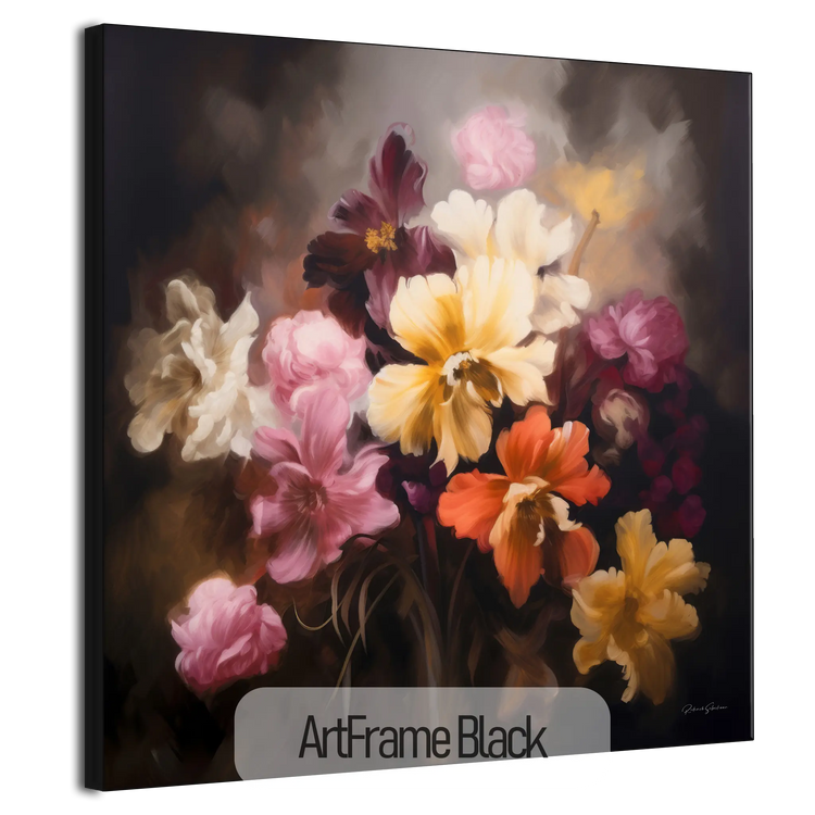 Symfonie van Bloemen | Betoverende Bloemkunst Print voor Elegante Decoratie