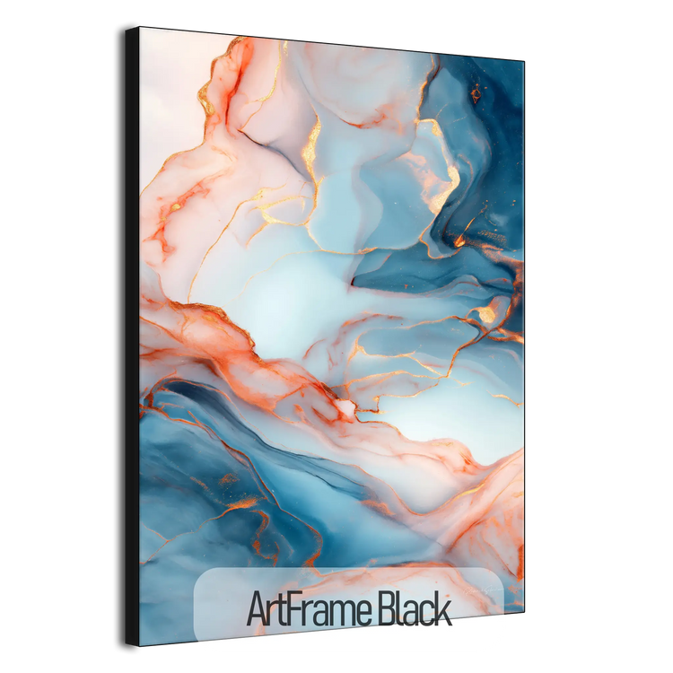 Lapis Lazuli | Mineralårer af Guld og Azurblå Sten Kunsttryk