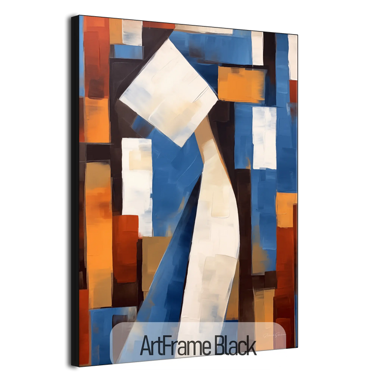 Abstract Collection | Cerulean Introspection | Contemporary Abstract Atmosphere in Art Print by Roderick Sebastiaan | ArtFrameBlackFrame_a317cd81-f534-47c4-90be-26c3f58480a6
