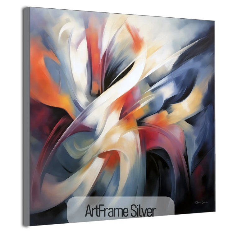 Abstract Collection | Colours of Passion | Passionate Warm Abstraction on Art cloth by Roderick Sebastiaan | ArtFrameSilverFrame_1ceecb78-f9d1-4294-ba80-03775ef77ee5