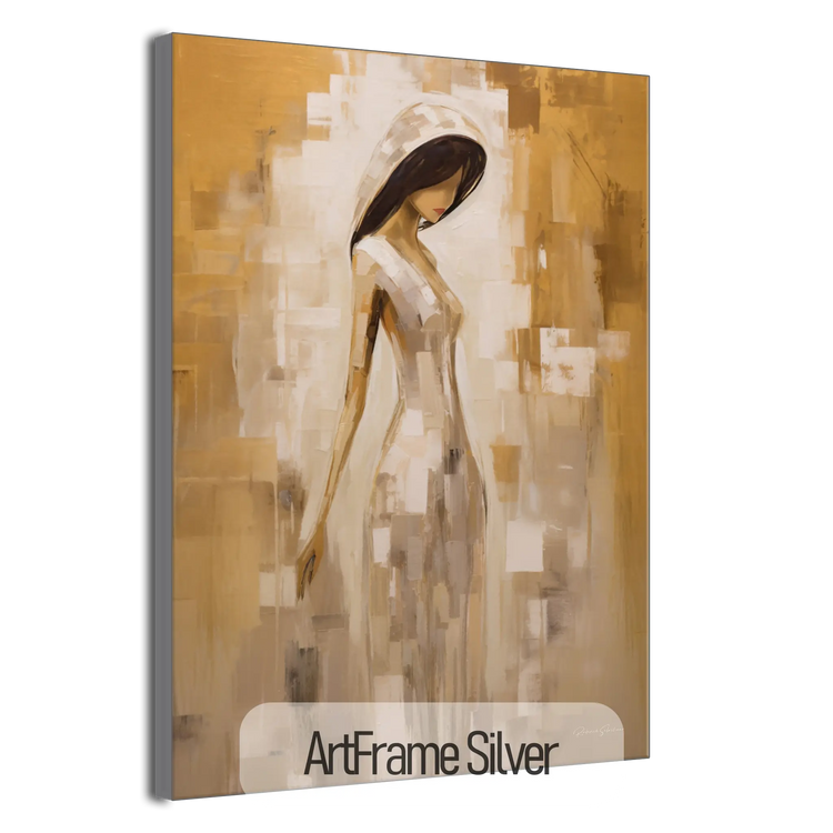 Viskningar av förförelse | Mystisk sensuell elegans i varma färger på konsttyg