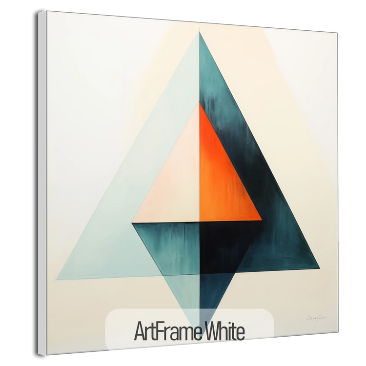 Moral Kompas | Minimalistisk Geometri i Kunstnerisk Moderne Kunstramme