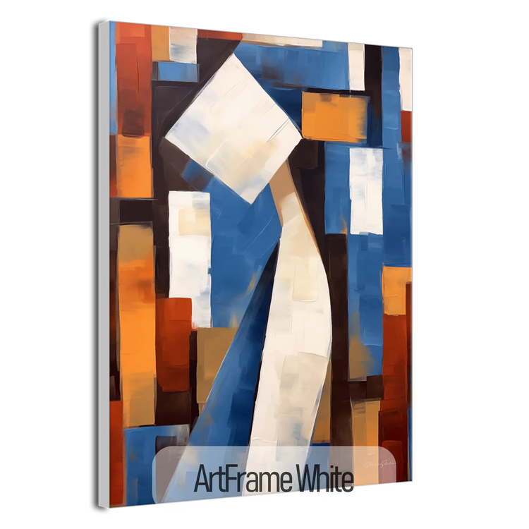 Abstract Collection | Cerulean Introspection | Contemporary Abstract Atmosphere in Art Print by Roderick Sebastiaan | ArtFrameWhiteFrame_519343b1-f58d-4c43-8a18-baf36d5df2b1