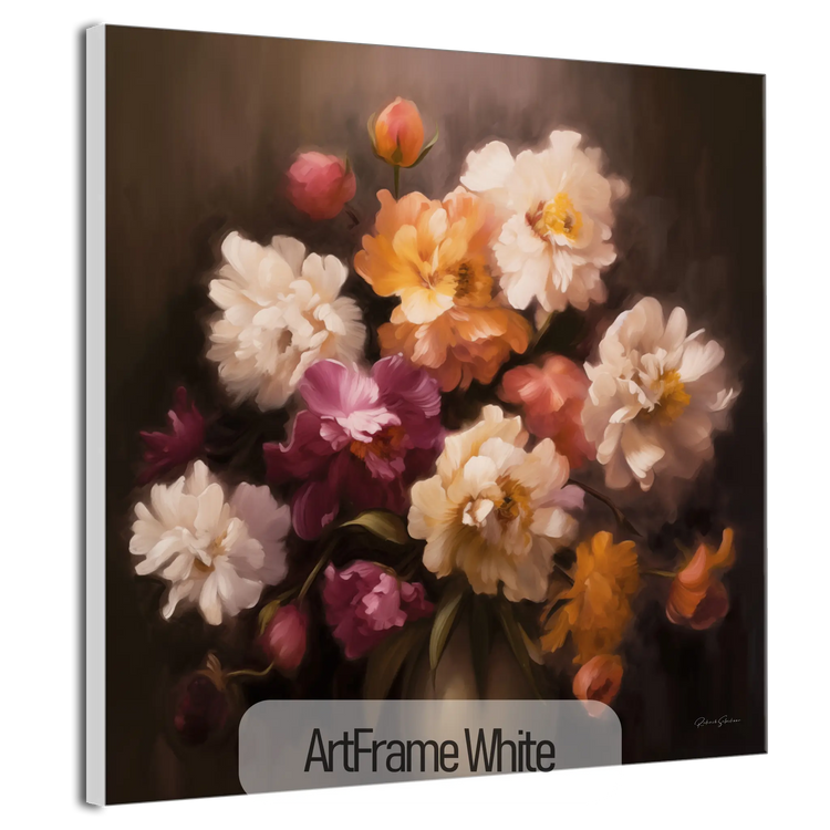 Samtige Blumensymphonie | Impressionistische florale Eleganz Kunstwerk
