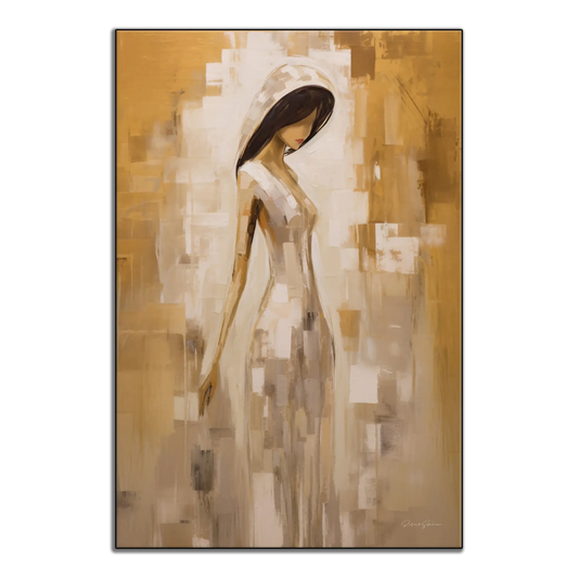 Flonkerende Verleiding | Mystieke Sensuele Elegantie in Warme Kleuren op Kunststof