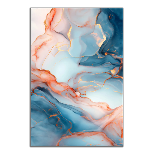 Lapis Lazuli | Veines minérales d'or et impression artistique de pierres précieuses azur