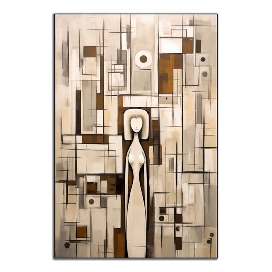 Le Gardien Silencieux | Gardien de la Tranquillité dans l'Abstraction Minimaliste