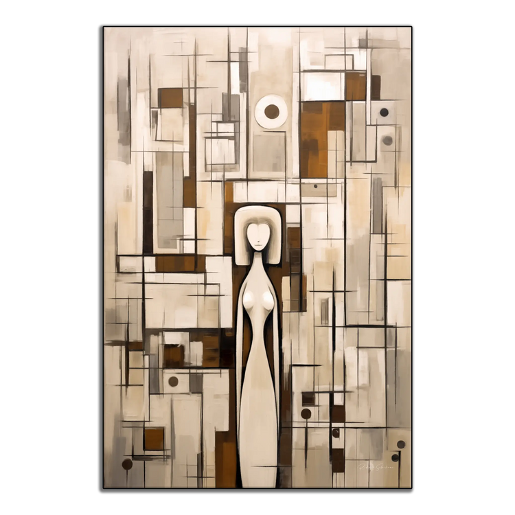 Le Gardien Silencieux | Gardien de la Tranquillité dans l'Abstraction Minimaliste