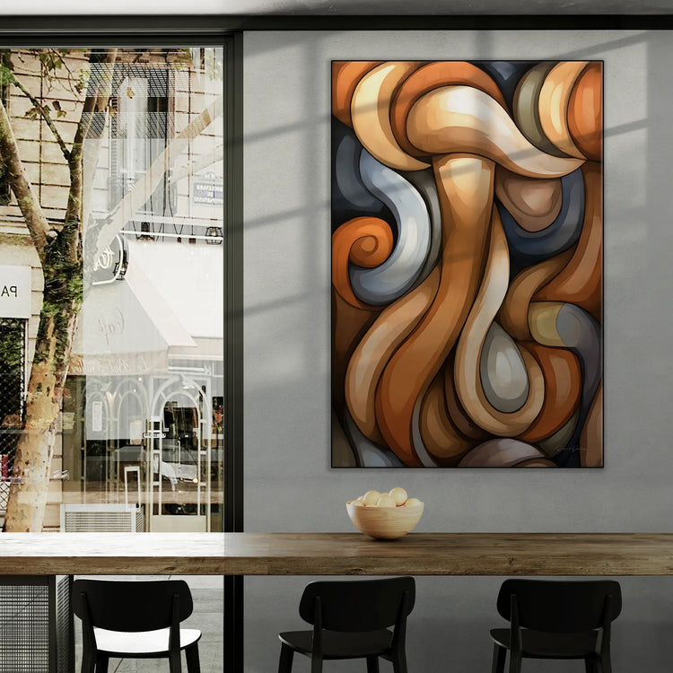 Le Tisseur de Rêves | Vagues et Courbes Surréalistes sur Cadre Artistique