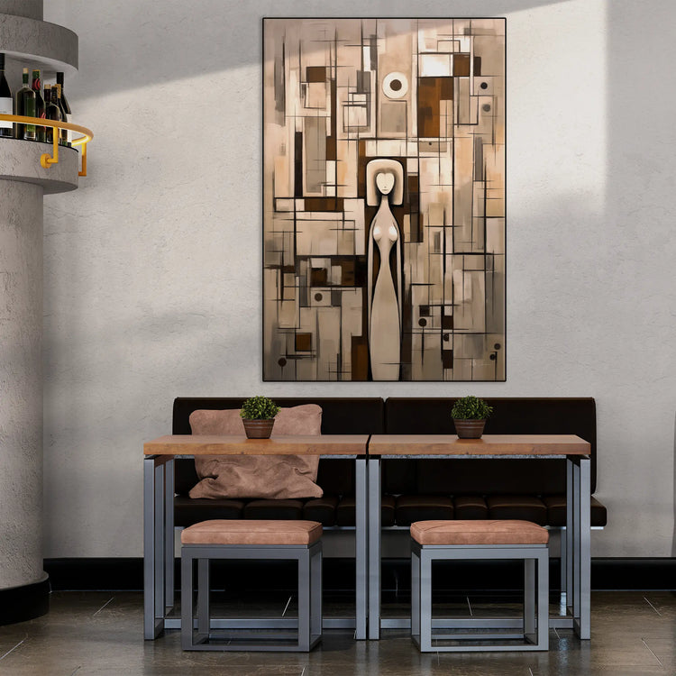 Le Gardien Silencieux | Gardien de la Tranquillité dans l'Abstraction Minimaliste