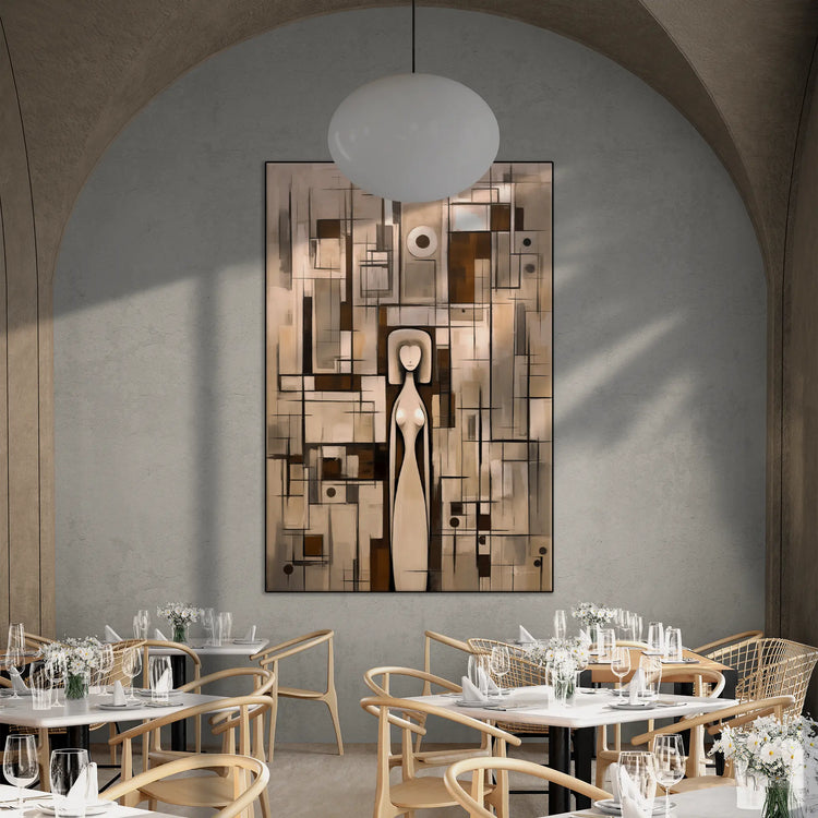 Le Gardien Silencieux | Gardien de la Tranquillité dans l'Abstraction Minimaliste