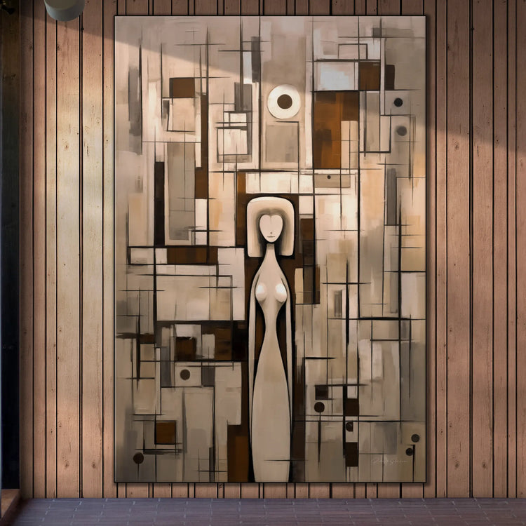 Le Gardien Silencieux | Gardien de la Tranquillité dans l'Abstraction Minimaliste