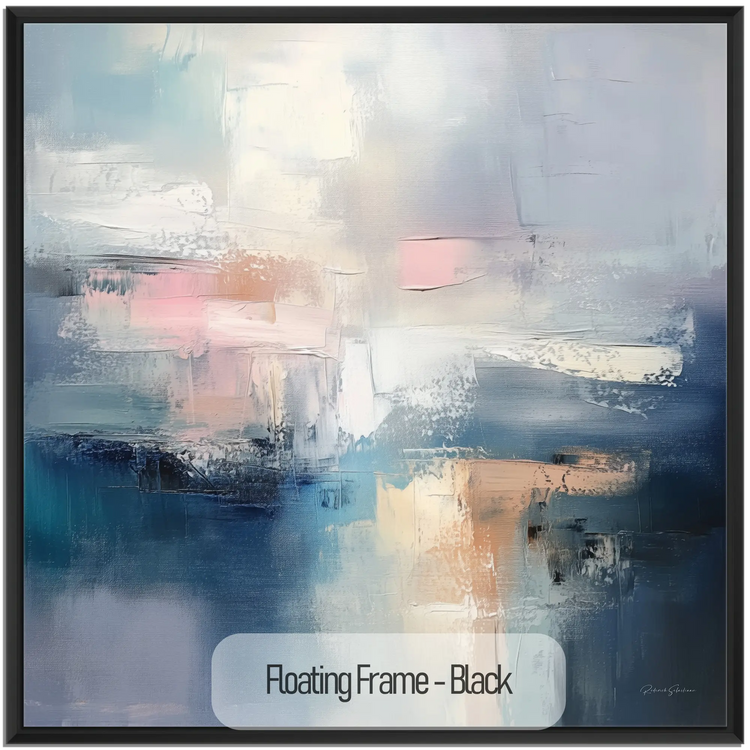 Abstract Collection | Clouded Reflections | Serene Abstract Art Print in Soothing Blues and Pinks by Roderick Sebastiaan | Black_c6b732af-dd3c-40be-a4ac-4b8a8dc2d8c7