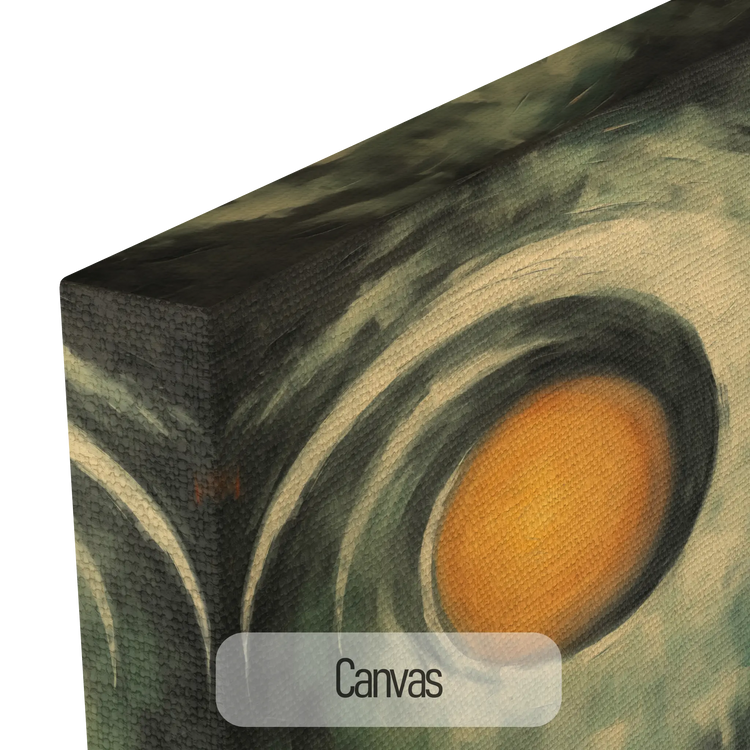 Mystic Solaris | Impression d'art abstrait sur le mystère solaire en teintes sombres