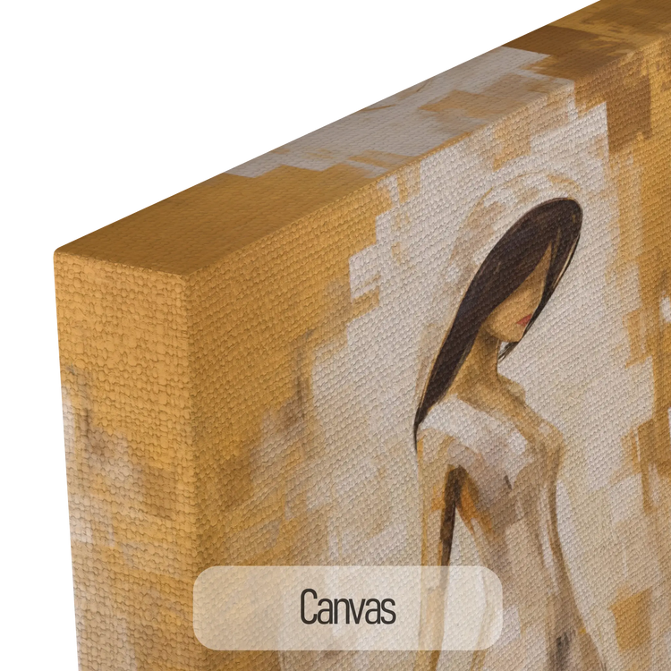 Viskningar av förförelse | Mystisk sensuell elegans i varma färger på konsttyg