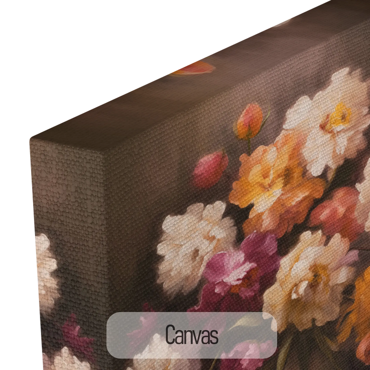 Samtige Blumensymphonie | Impressionistische florale Eleganz Kunstwerk