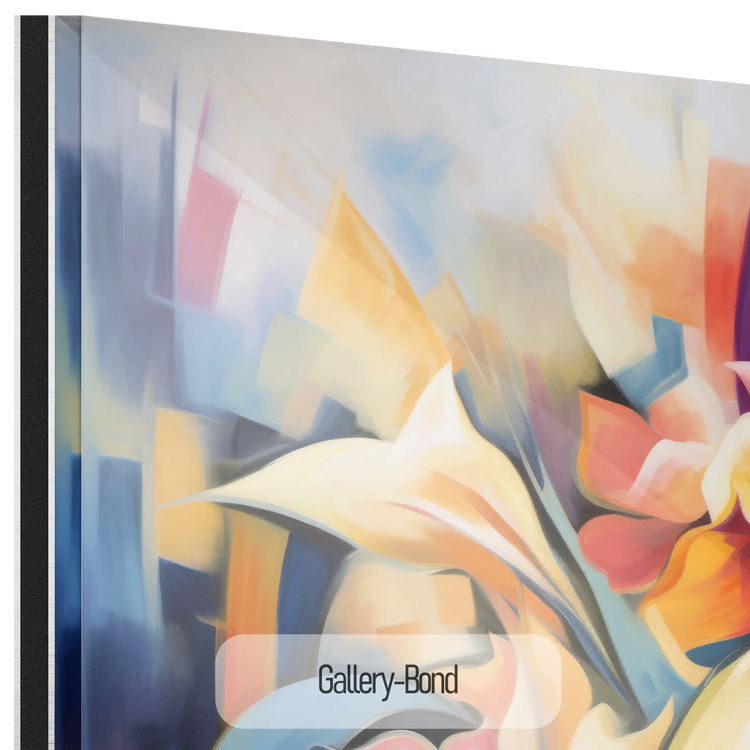 Pétalos de Fantasía | Abstracción de Flores Coloridas en Tela de Arte Especial