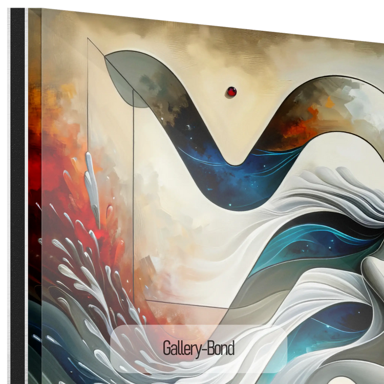 Stjernetegn Vandmand med Granat Fødselssten i Moderne Kunstramme