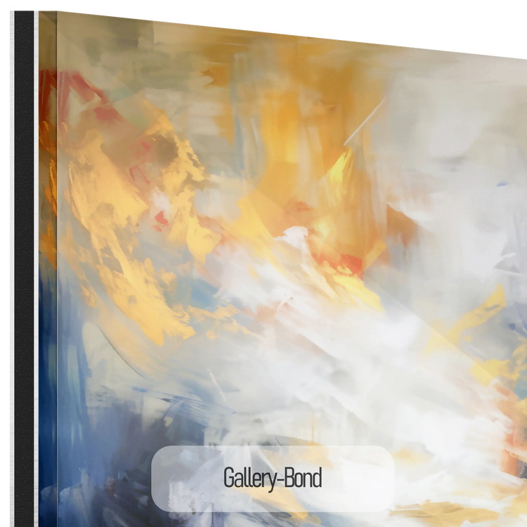 Sueños Dorados | Imaginación Dorada y Azul en Marco de Arte