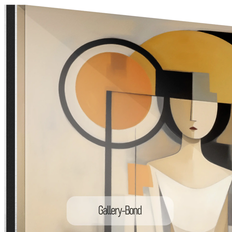 Elegancka geometria | Portret kobiety inspirowany stylem Art Deco na tkaninie artystycznej