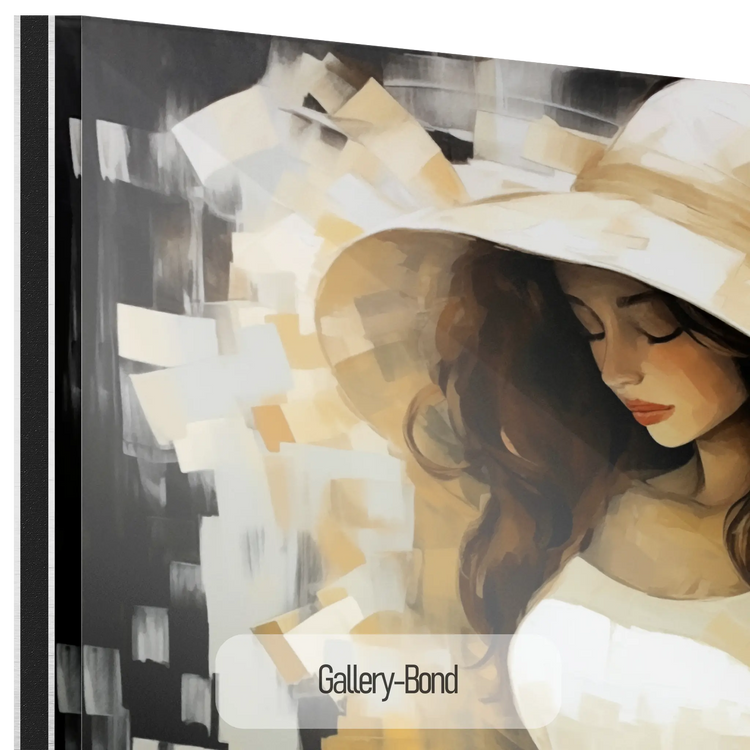 Stille Kontemplation | Subtilt og Seren Portræt i Stilfuld Kunstramme