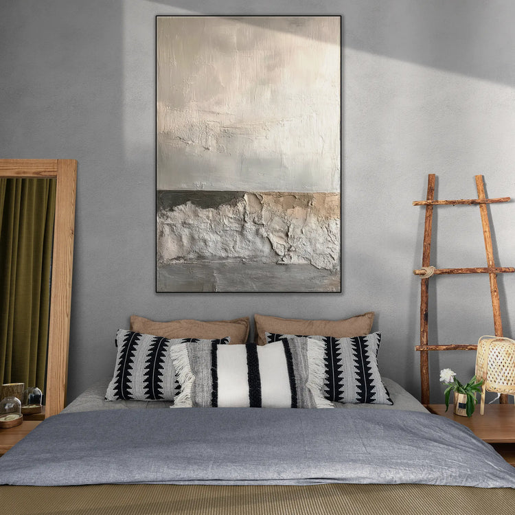 Abstract Collection | Timeless Simplicity | Minimalist Abstract Art with Texture Look for Elegant Interiors by Roderick Sebastiaan | TimelessSimplicityboho-style-bedroom