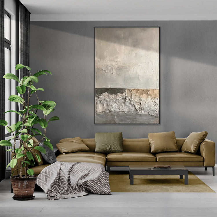 Abstract Collection | Timeless Simplicity | Minimalist Abstract Art with Texture Look for Elegant Interiors by Roderick Sebastiaan | TimelessSimplicitybright-living-room-with-high-ceiling
