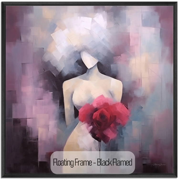 Mosaik Muse | Abstrakt Figur med Livlige Farve Accenter