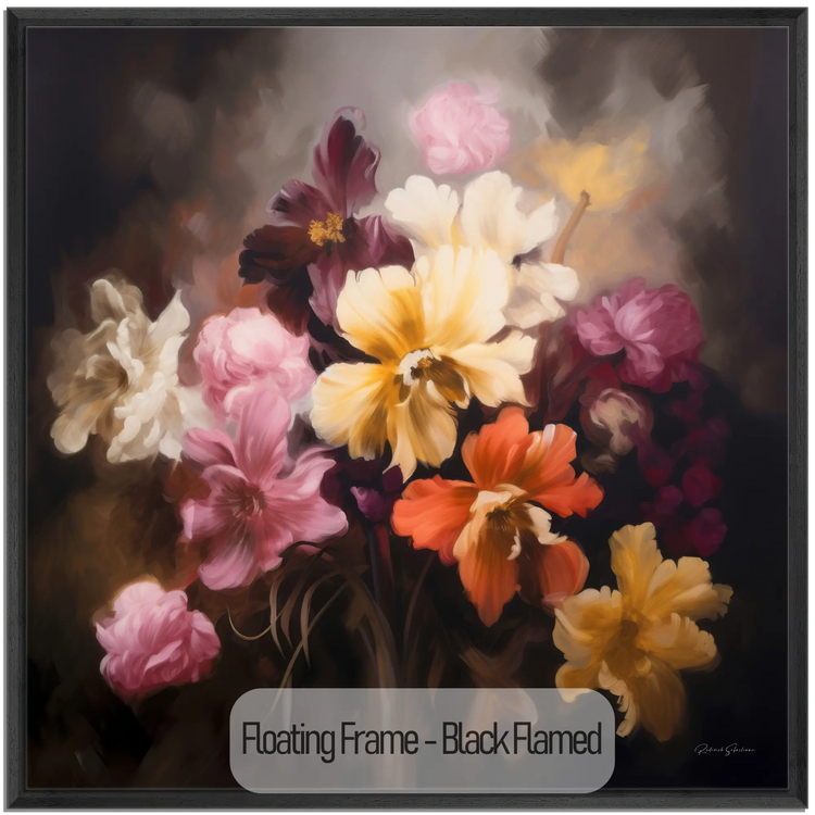 Symfonie van Bloemen | Betoverende Bloemkunst Print voor Elegante Decoratie