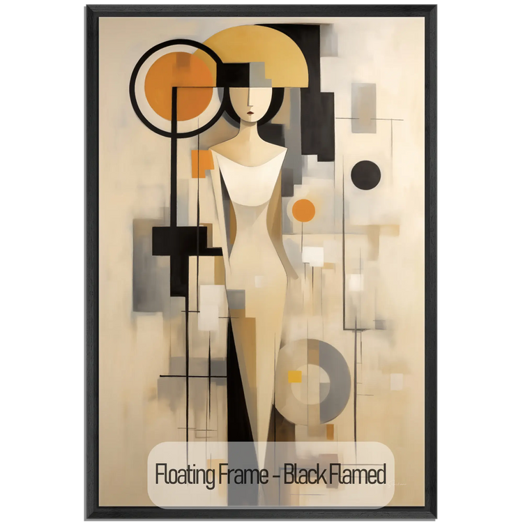 Elegancka geometria | Portret kobiety inspirowany stylem Art Deco na tkaninie artystycznej