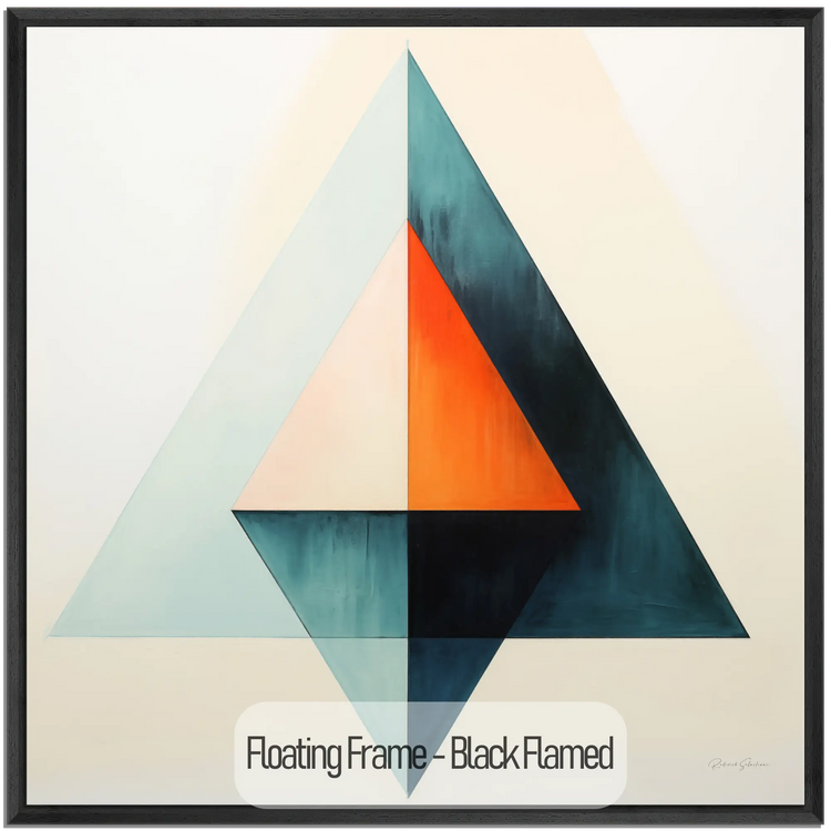 Moral Kompas | Minimalistisk Geometri i Kunstnerisk Moderne Kunstramme