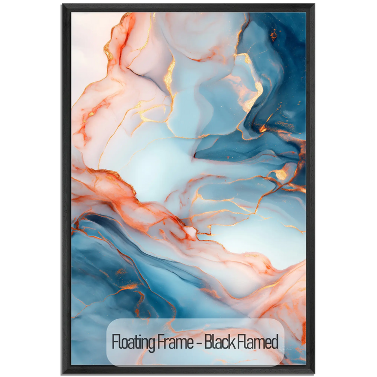 Lapis Lazuli | Mineralårer af Guld og Azurblå Sten Kunsttryk