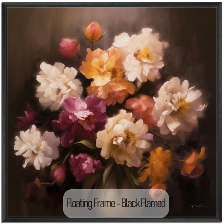 Samtige Blumensymphonie | Impressionistische florale Eleganz Kunstwerk
