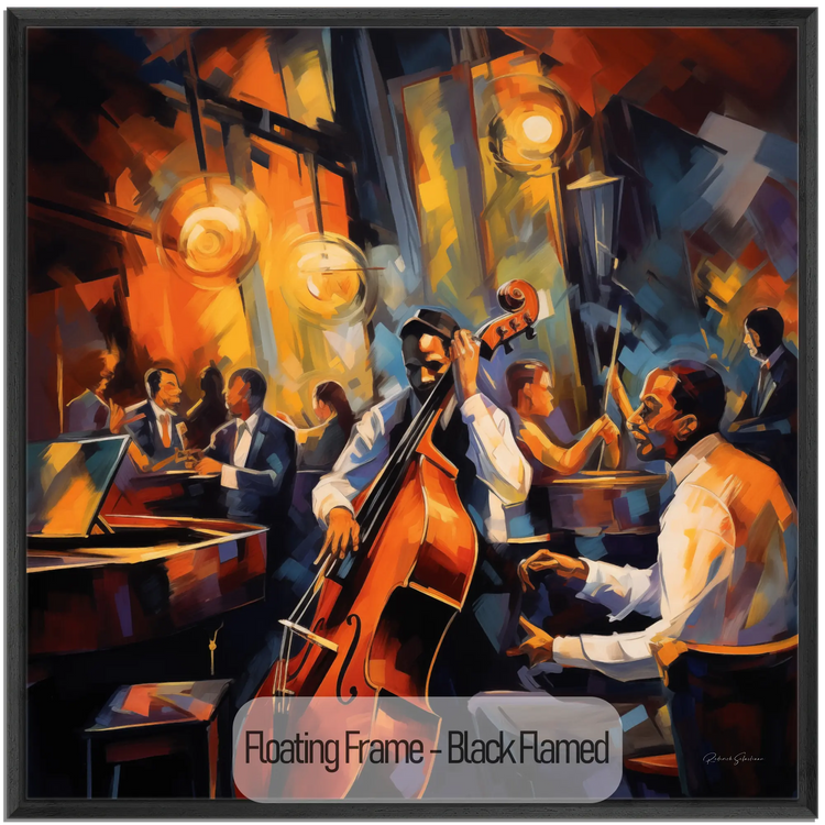 Brusande 20-talet French Quarter | Livfull Jazz Abstraktion i Elegant Konstram