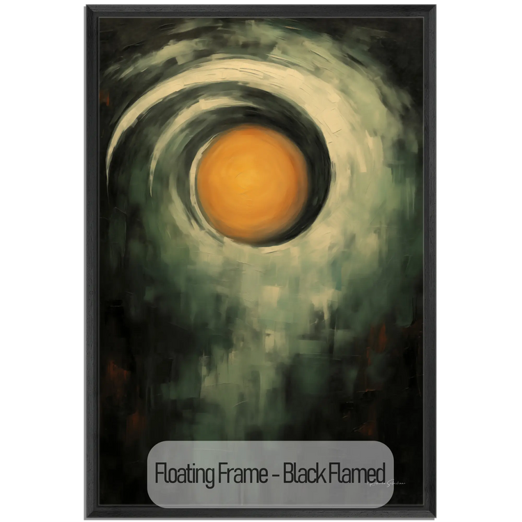 Mystic Solaris | Impression d'art abstrait sur le mystère solaire en teintes sombres