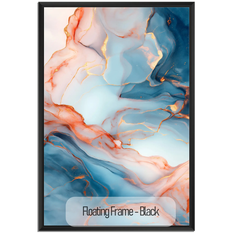 Lapis Lazuli | Mineralårer af Guld og Azurblå Sten Kunsttryk