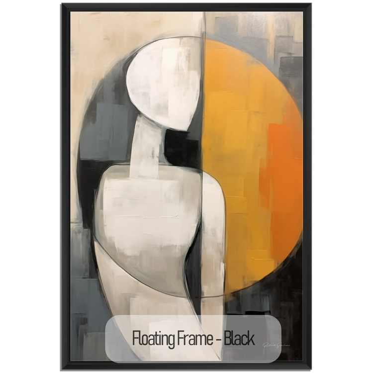 Abstract Collection | Duality of Light | Abstract Play of Shadow and Light on Art cloth by Roderick Sebastiaan | WoodenFloaterFrame-Black_38b10c24-63a6-4c5f-a46a-0463d505b124