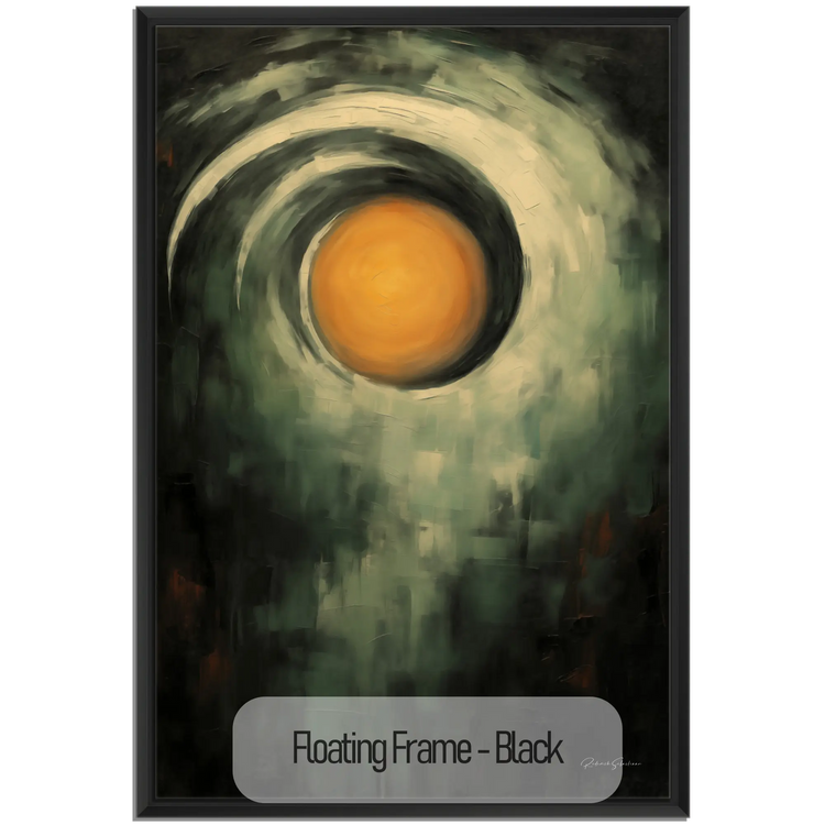 Mystic Solaris | Impression d'art abstrait sur le mystère solaire en teintes sombres