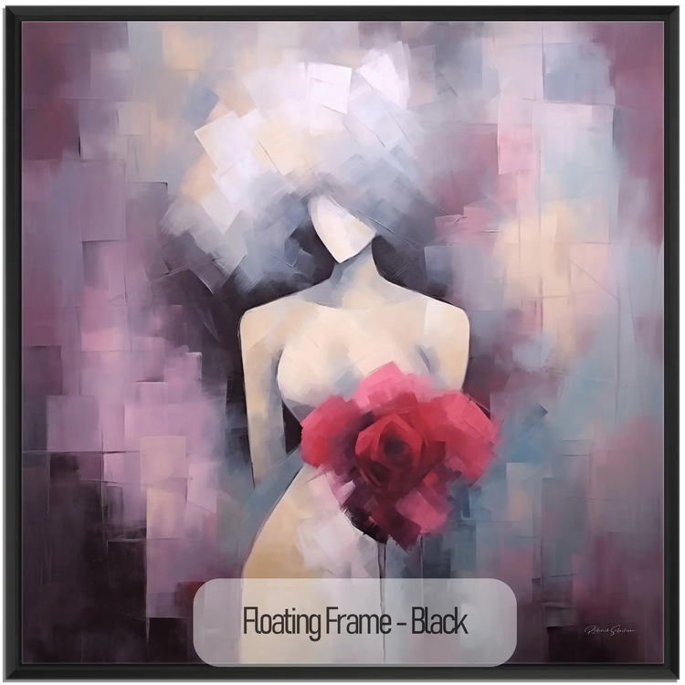 Mosaik Muse | Abstrakt Figur med Livlige Farve Accenter