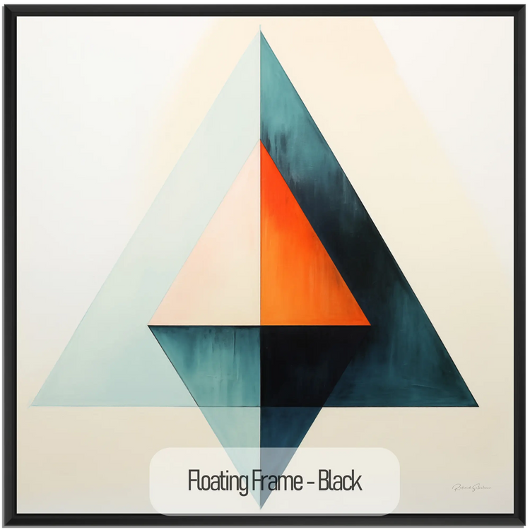 Moral Kompas | Minimalistisk Geometri i Kunstnerisk Moderne Kunstramme