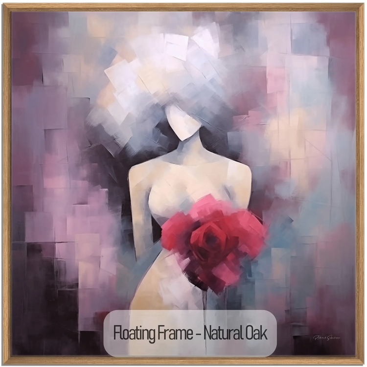 Mosaik Muse | Abstrakt Figur med Livlige Farve Accenter